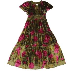 NWT Anthropologie The Somerset Velvet Maxi Dress